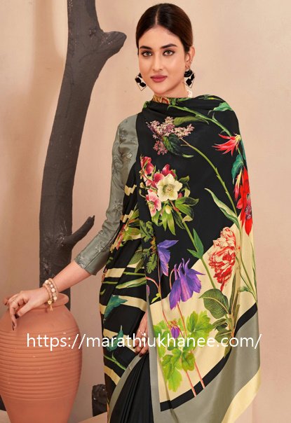 Saree Caption in Marathi